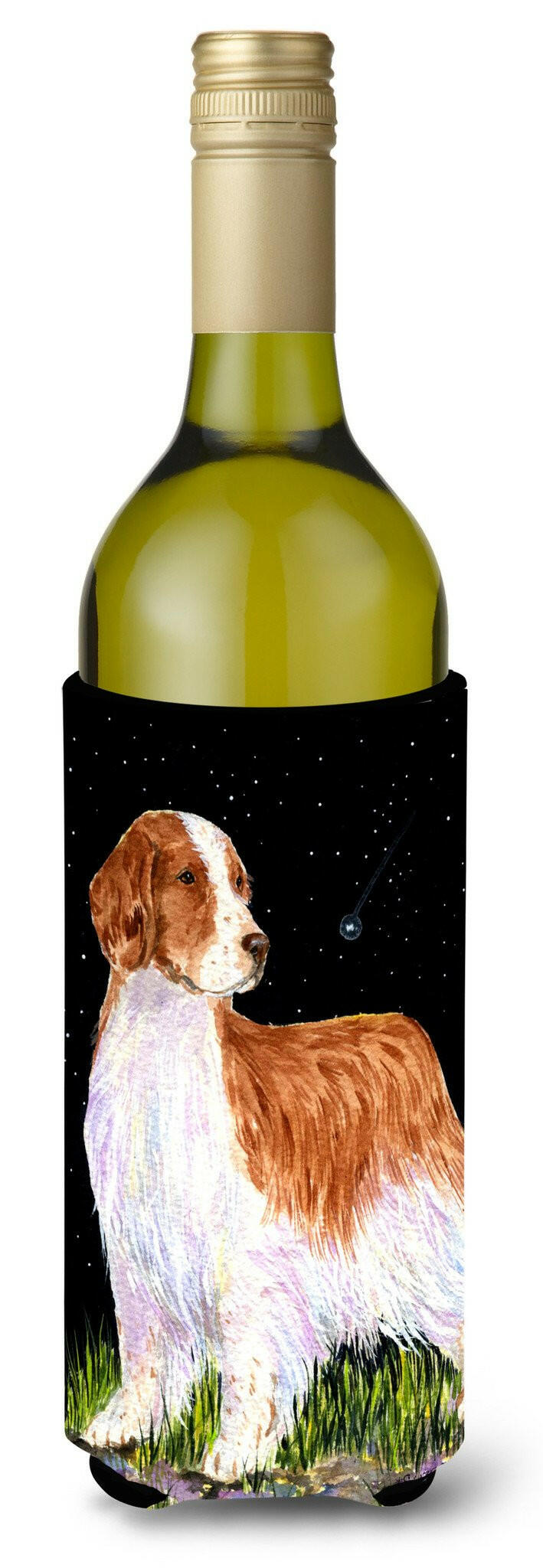 Starry Night Welsh Springer Spaniel Wine Bottle Beverage Insulator Beverage Insulator Hugger by Caroline&#39;s Treasures