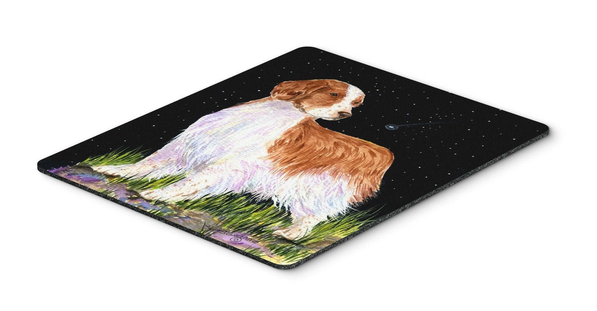 Starry Night Welsh Springer Spaniel Mouse Pad / Hot Pad / Trivet by Caroline's Treasures
