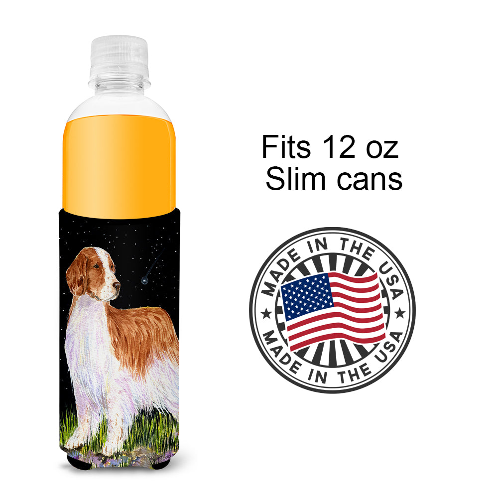 Starry Night Welsh Springer Spaniel Ultra Beverage Insulators for slim cans SS8482MUK.