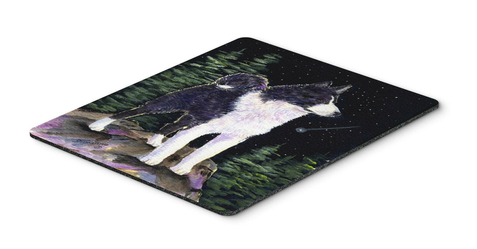 Starry Night Karelian Bear Dog Mouse Pad / Hot Pad / Trivet by Caroline's Treasures