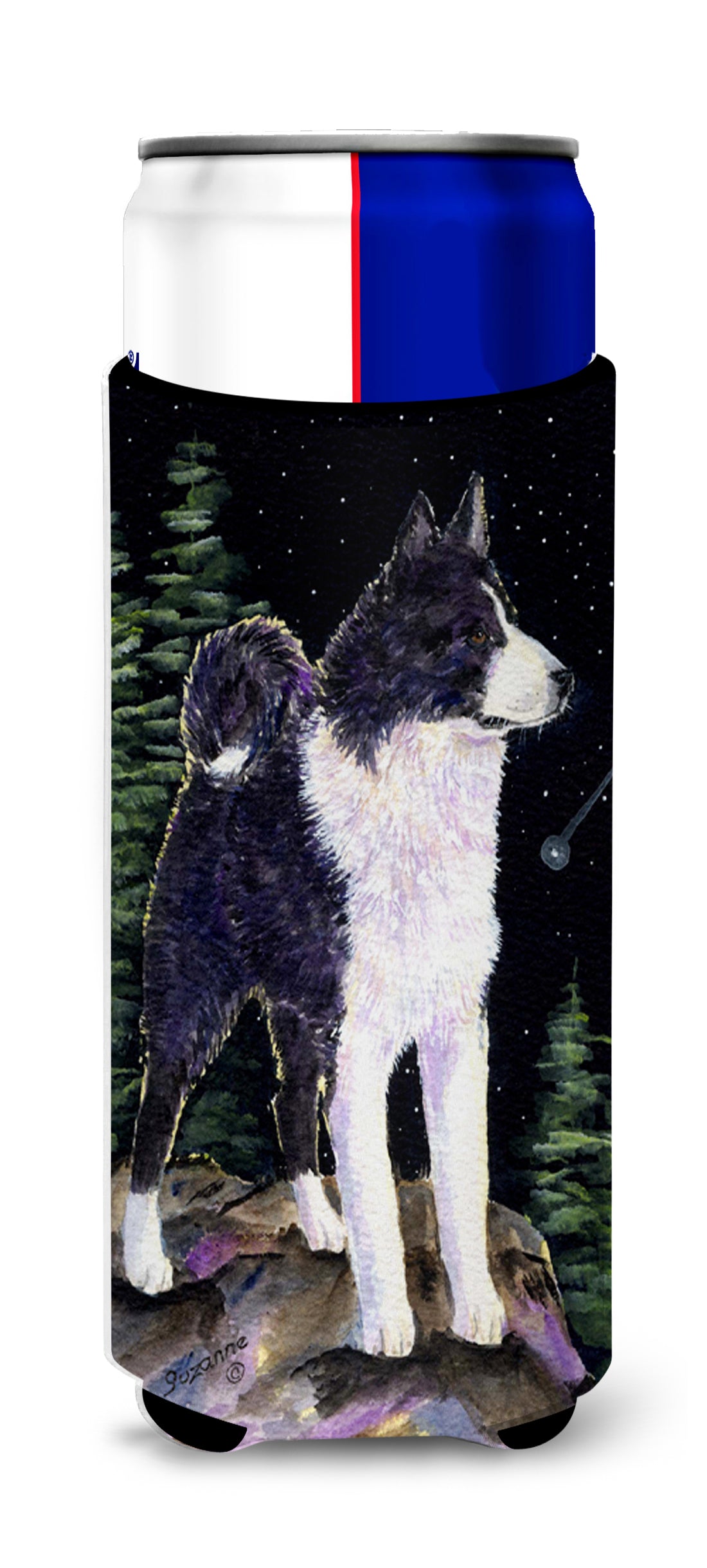 Starry Night Karelian Bear Dog Ultra Beverage Isolateurs pour canettes minces SS8483MUK