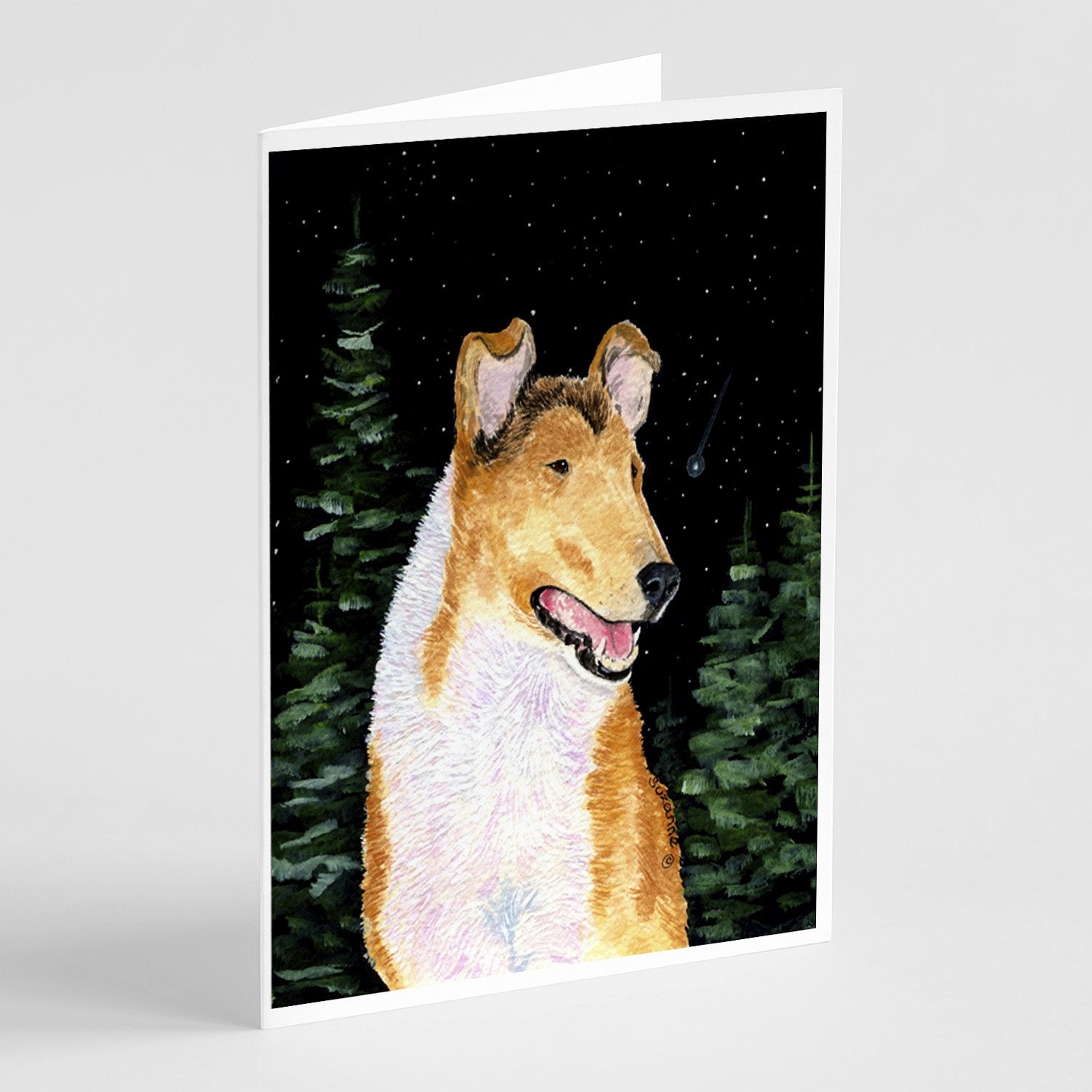 Buy this Starry Night Collie Smooth Greeting Cards and Envelopes Pack of 8