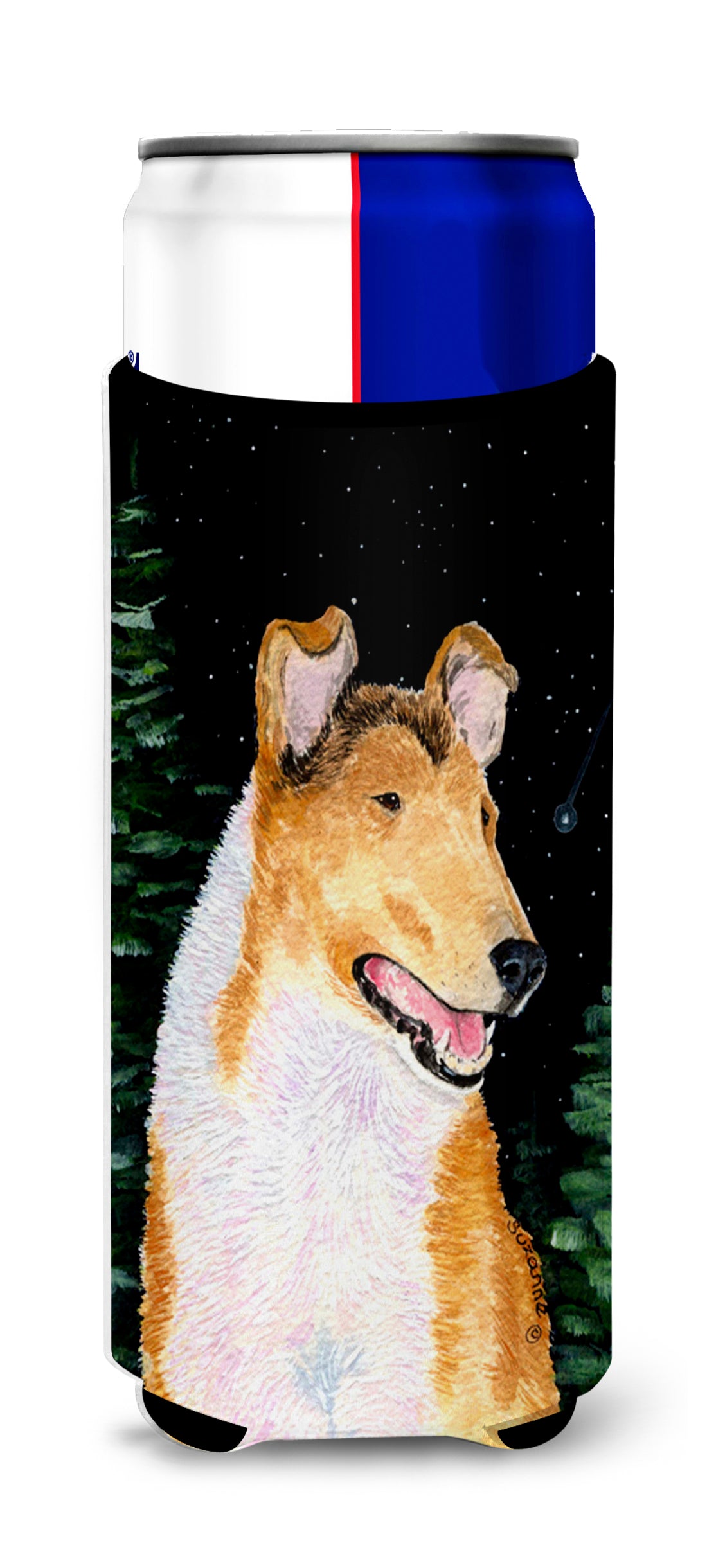 Starry Night Collie Smooth Ultra Beverage Insulators for slim cans SS8484MUK.