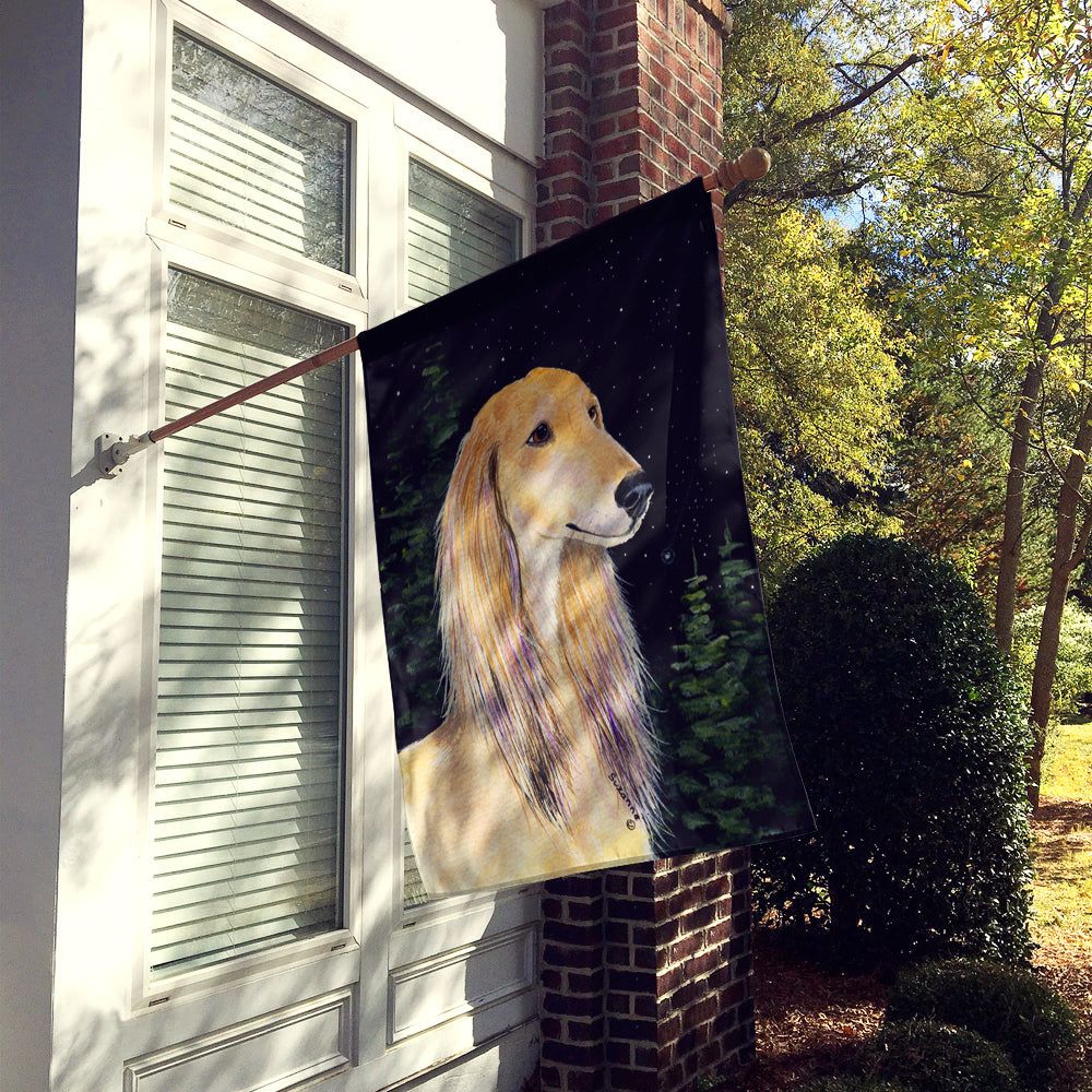 Starry Night Saluki Flag Canvas House Size  the-store.com.