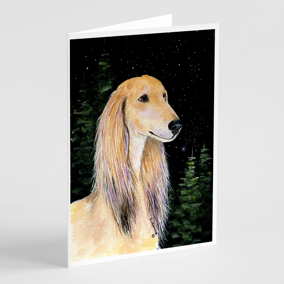 Buy this Starry Night Saluki Greeting Cards and Envelopes Pack of 8