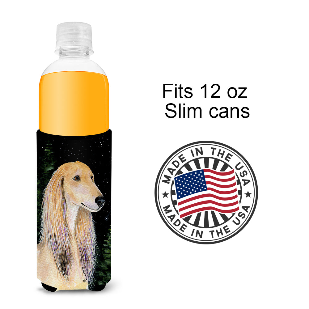 Starry Night Saluki Ultra Beverage Isolateurs pour canettes minces SS8485MUK