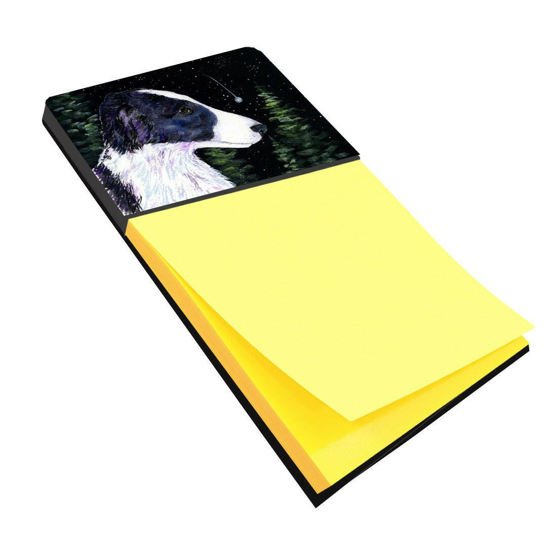 Starry Night Border Collie Refiillable Sticky Note Holder or Postit Note Dispenser SS8490SN by Caroline's Treasures