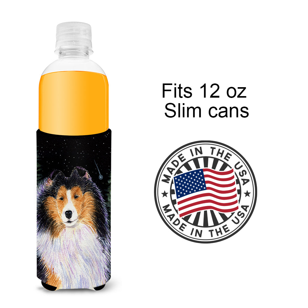 Starry Night Collie Ultra Beverage Isolateurs pour canettes minces SS8491MUK