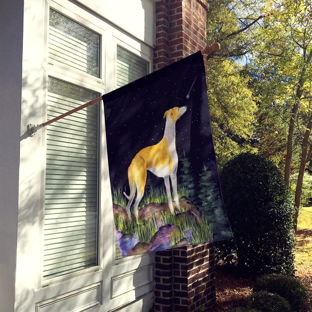 Starry Night Whippet Flag Canvas House Size  the-store.com.