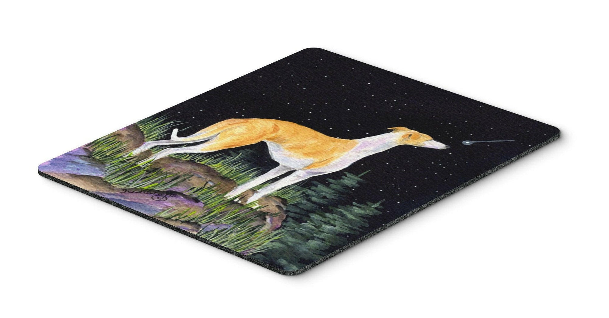 Starry Night Whippet Mouse Pad / Hot Pad / Trivet by Caroline's Treasures