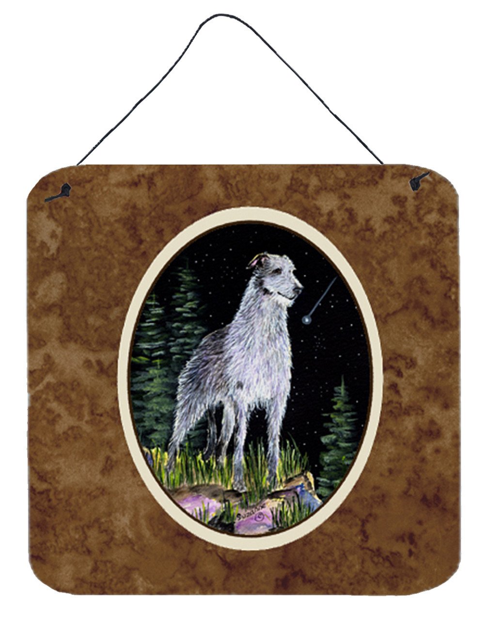 Starry Night Scottish Deerhound Aluminium Metal Wall or Door Hanging Prints by Caroline&#39;s Treasures
