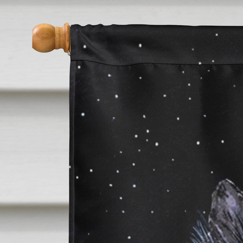 Starry Night Cairn Terrier Drapeau Toile Taille Maison