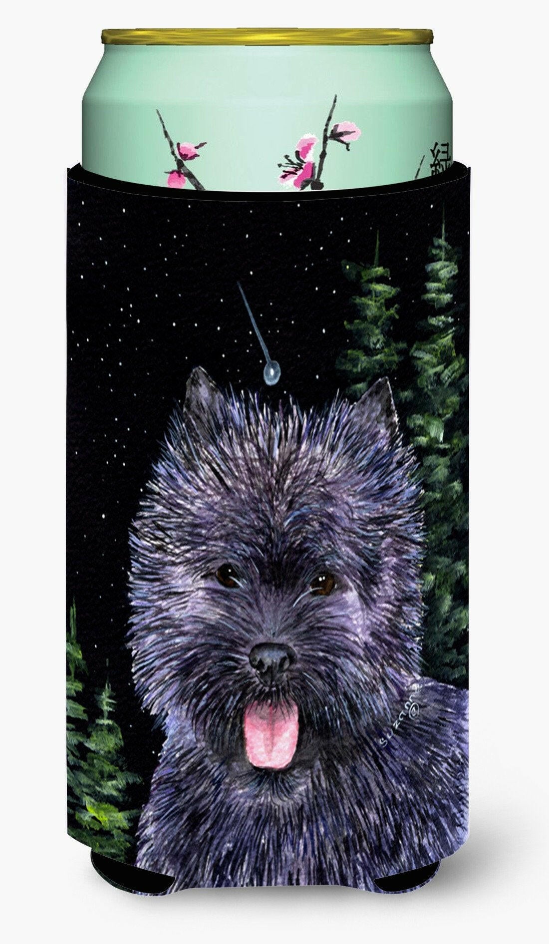 Starry Night Cairn Terrier  Tall Boy Beverage Insulator Beverage Insulator Hugger by Caroline&#39;s Treasures