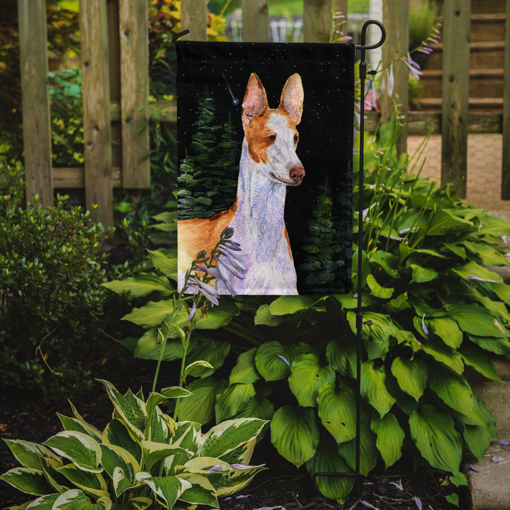 Caroline's Treasures Starry Night Ibizan Hound Garden Flag - Outdoor Decorative Yard Flag