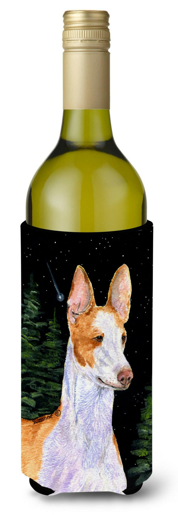 Starry Night Ibizan Hound Wine Bottle Beverage Insulator Beverage Insulator Hugger by Caroline&#39;s Treasures