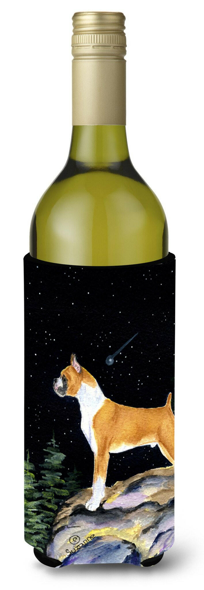 Starry Night Boxer Wine Bottle Beverage Insulator Beverage Insulator Hugger by Caroline&#39;s Treasures