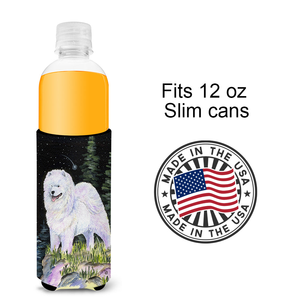 Starry Night Samoyed Ultra Beverage Insulators for slim cans SS8498MUK.