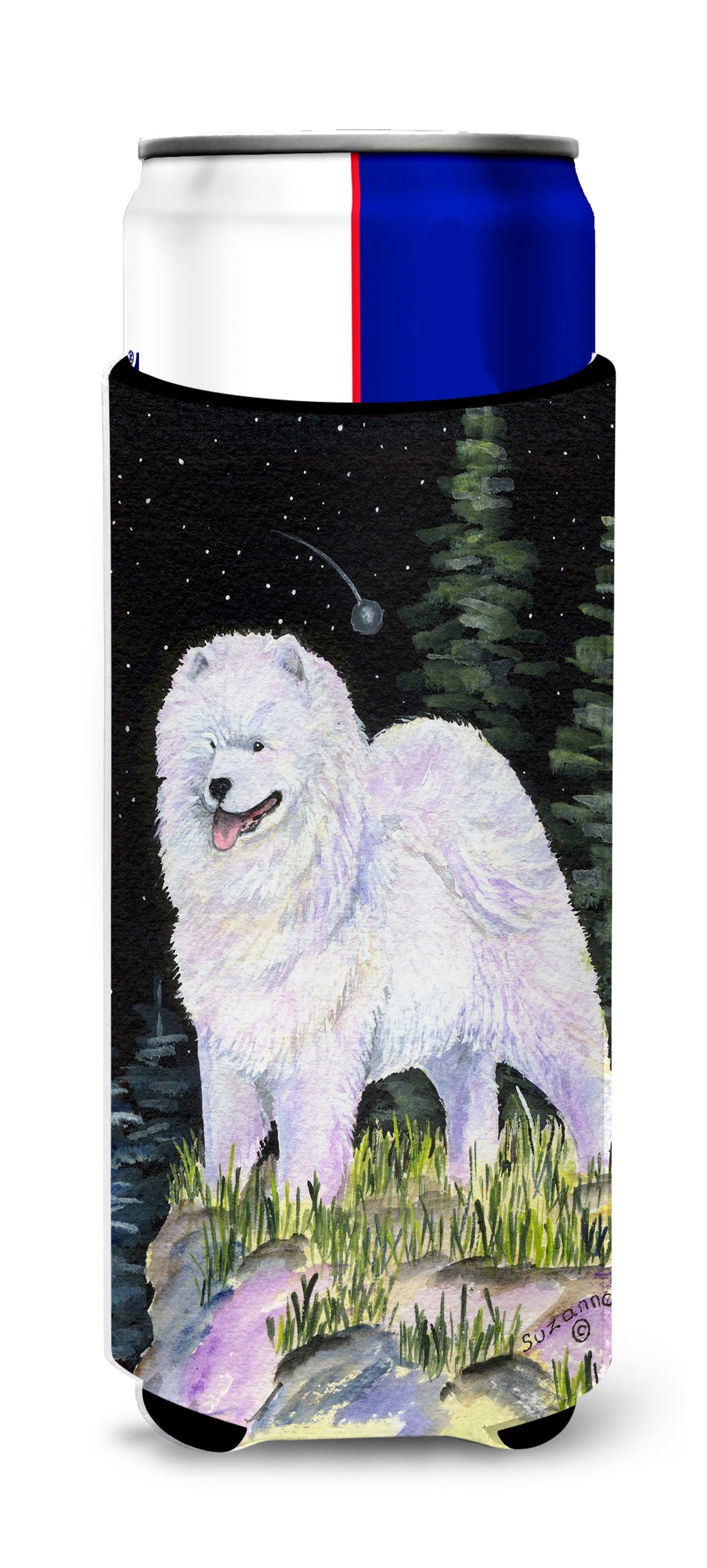 Starry Night Samoyed Ultra Beverage Insulators for slim cans SS8498MUK