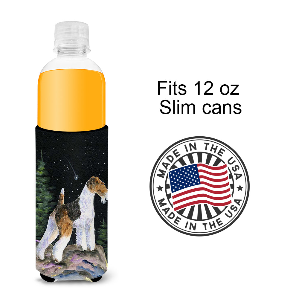 Starry Night Fox Terrier Ultra Beverage Insulators for slim cans SS8500MUK.