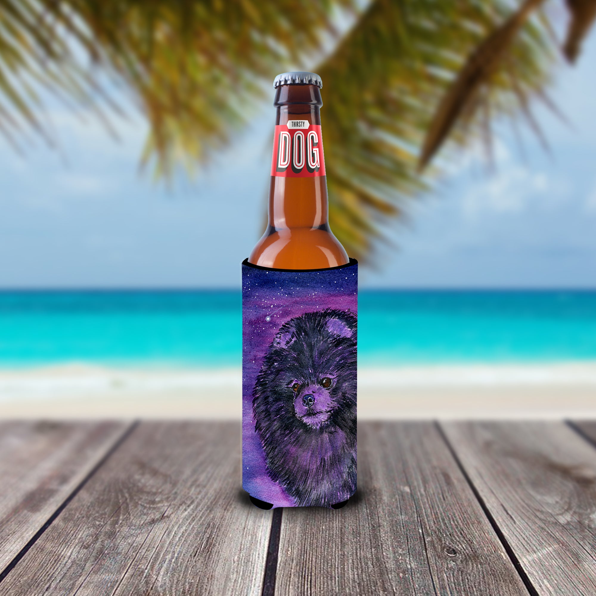 Starry Night Pomeranian Ultra Beverage Insulators for slim cans SS8501MUK.