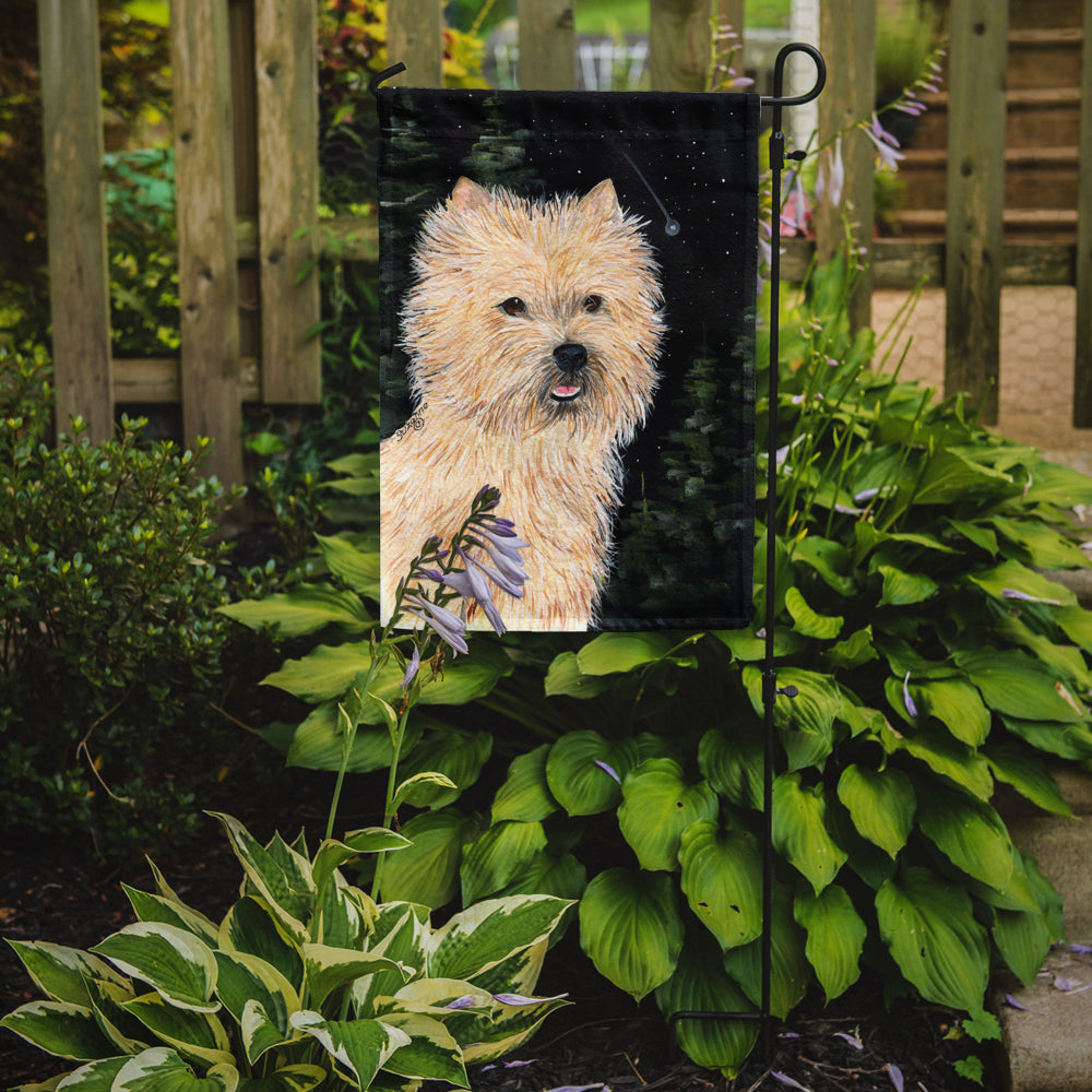 Starry Night Cairn Terrier Flag Garden Size.
