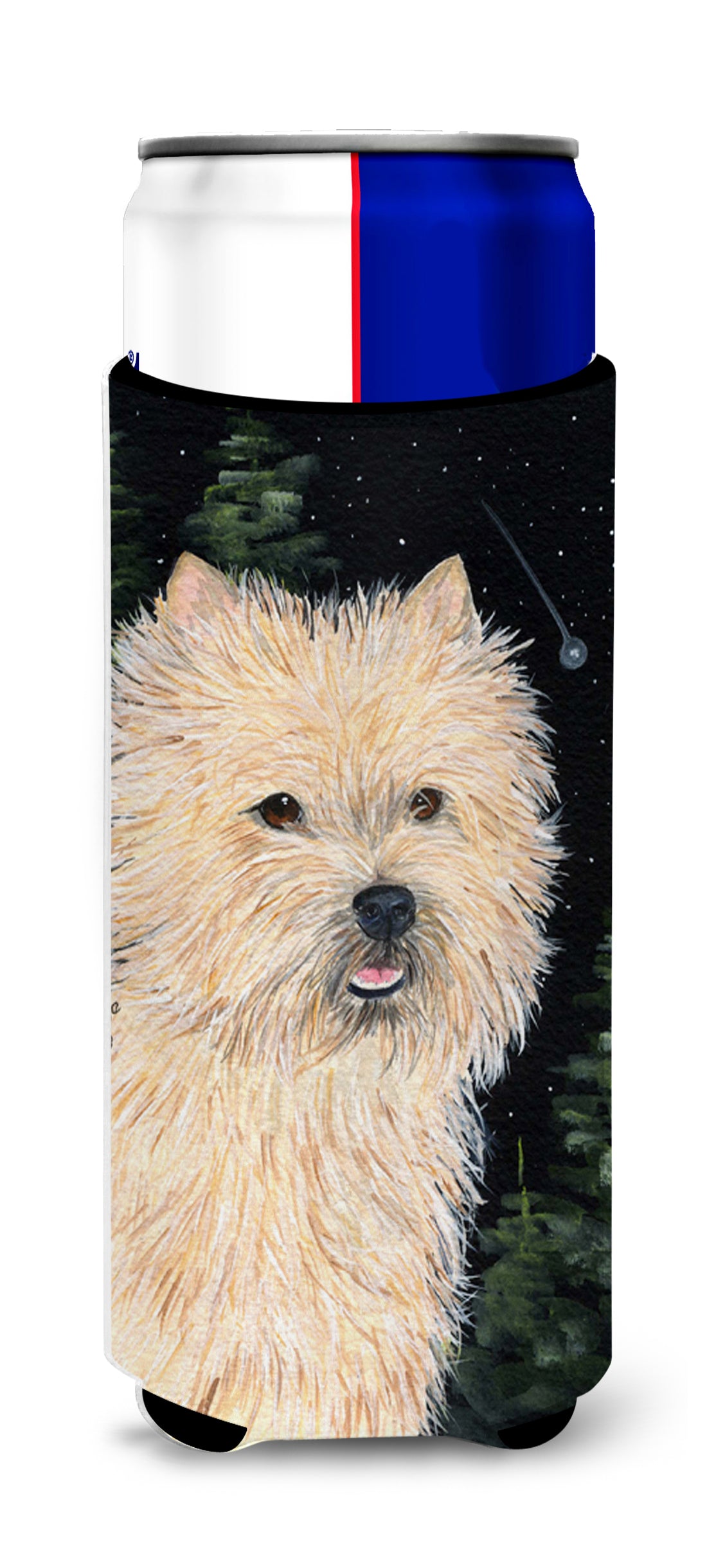Starry Night Cairn Terrier Ultra Beverage Isolateurs pour canettes minces SS8502MUK