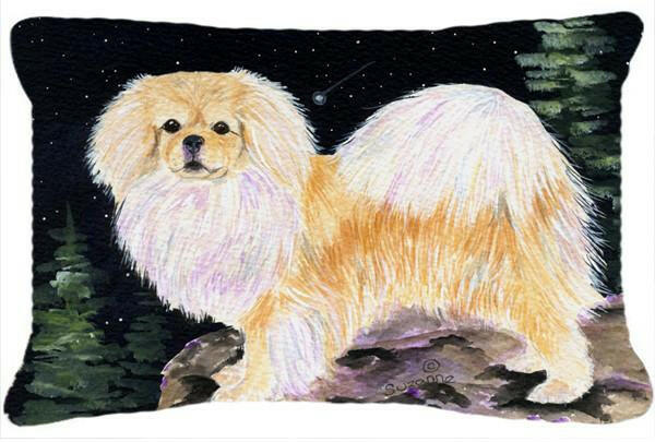 Starry Night Tibetan Spaniel Decorative   Canvas Fabric Pillow by Caroline&#39;s Treasures