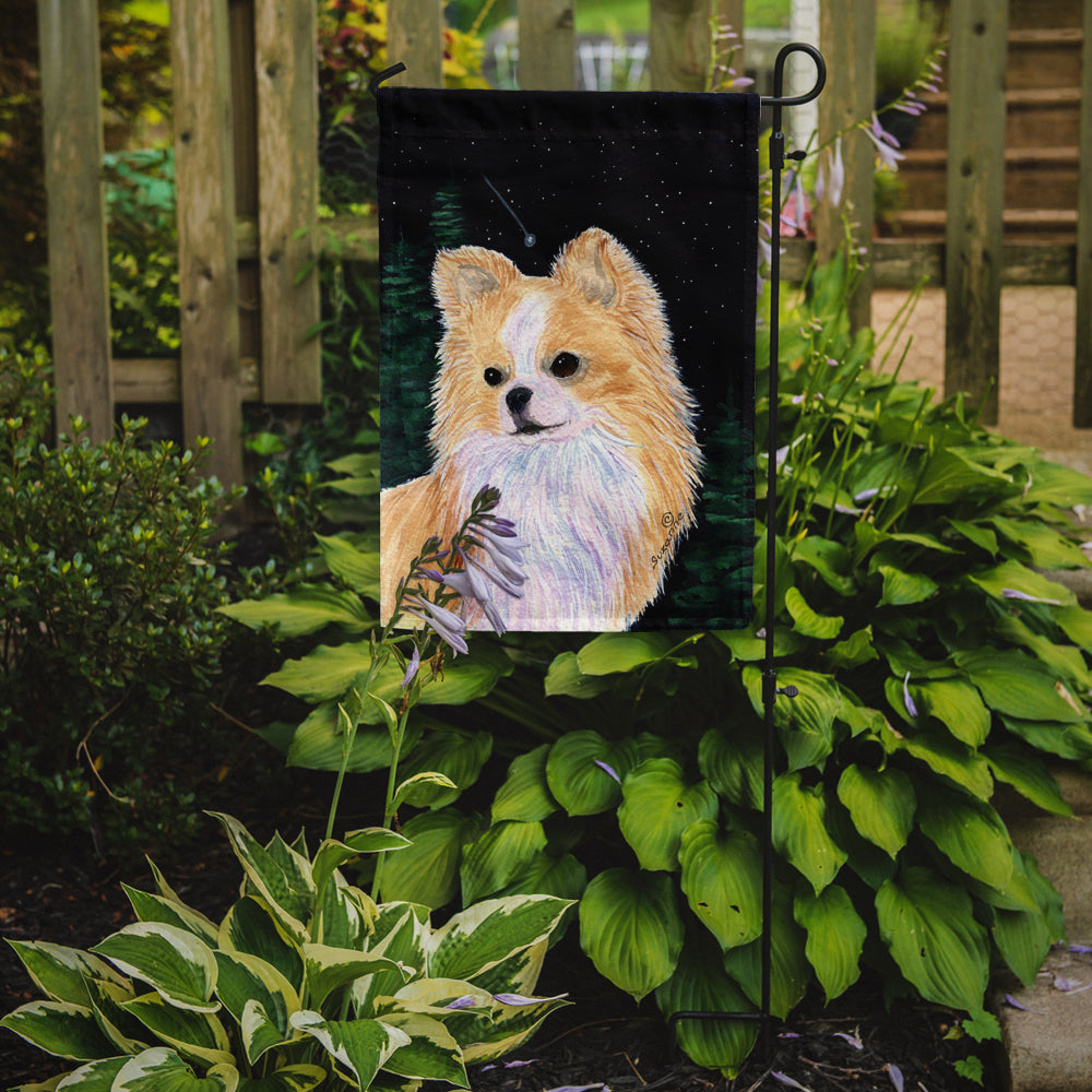 Starry Night Chihuahua Flag Garden Size