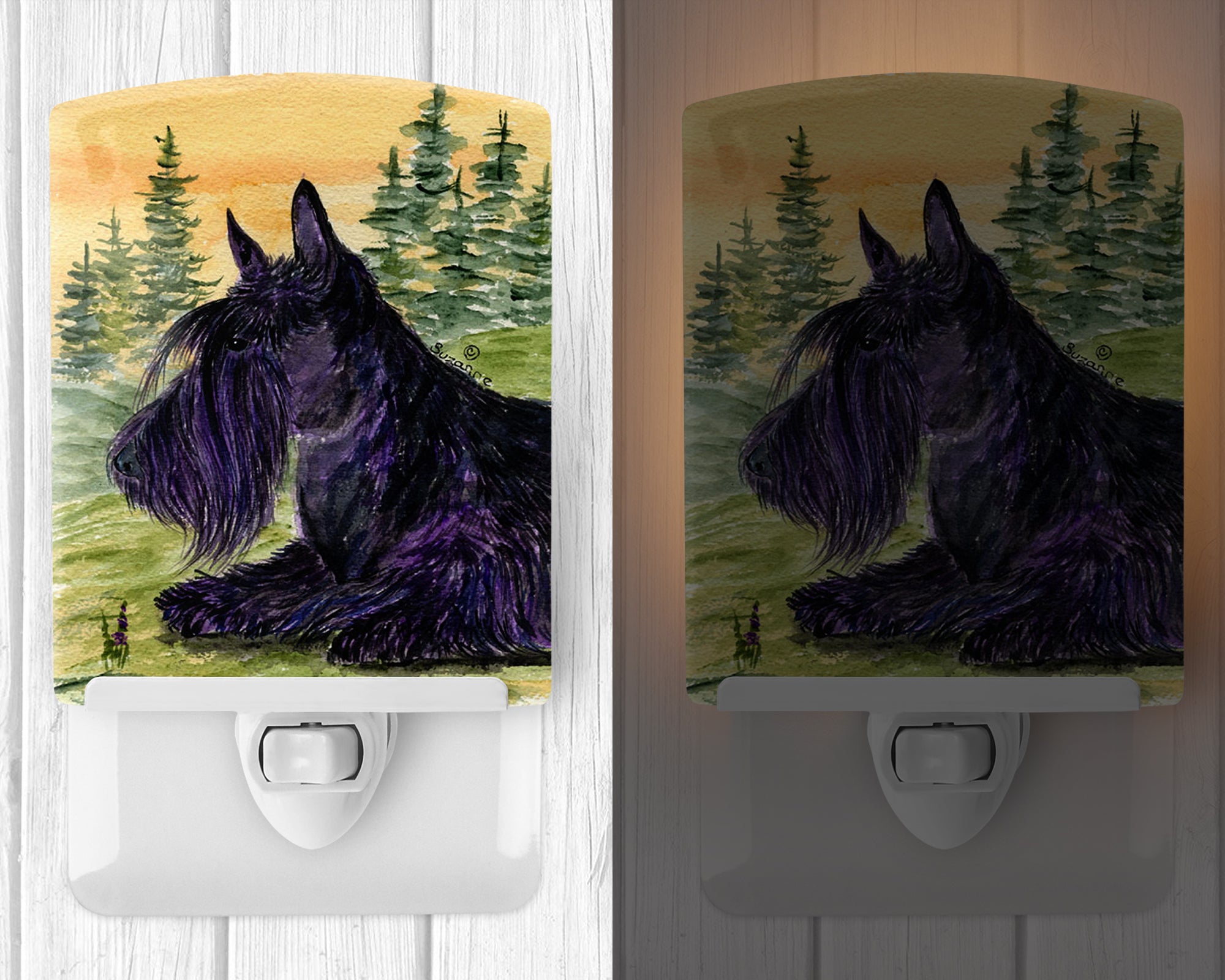 Scottish Terrier Ceramic Night Light SS8511CNL - the-store.com