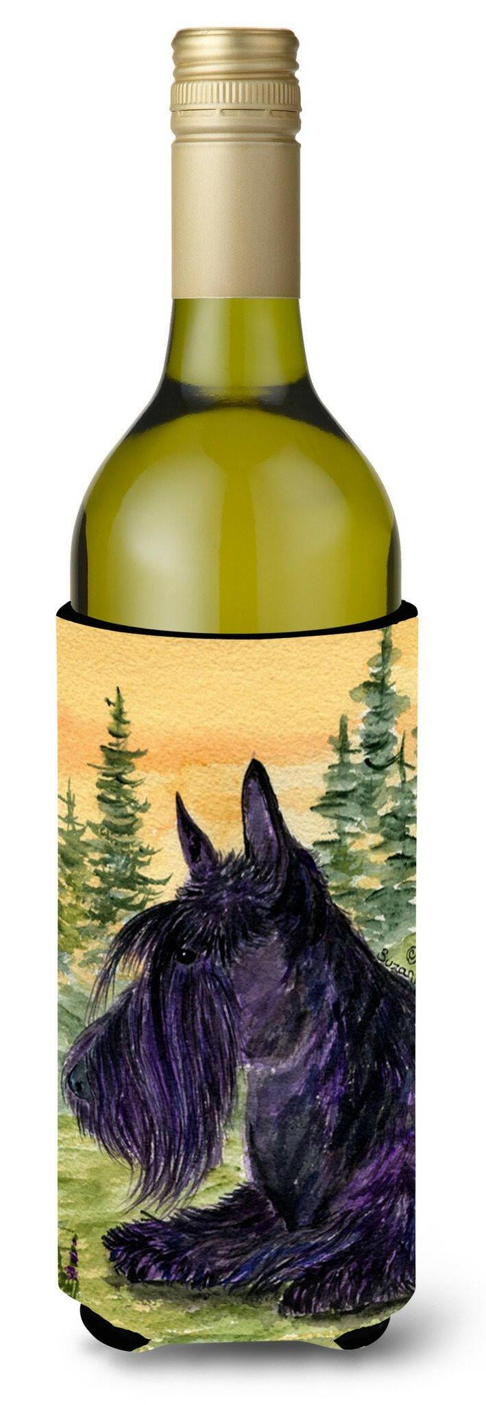 Scottish Terrier Wine Bottle Beverage Insulator Beverage Insulator Hugger SS8511LITERK by Caroline&#39;s Treasures