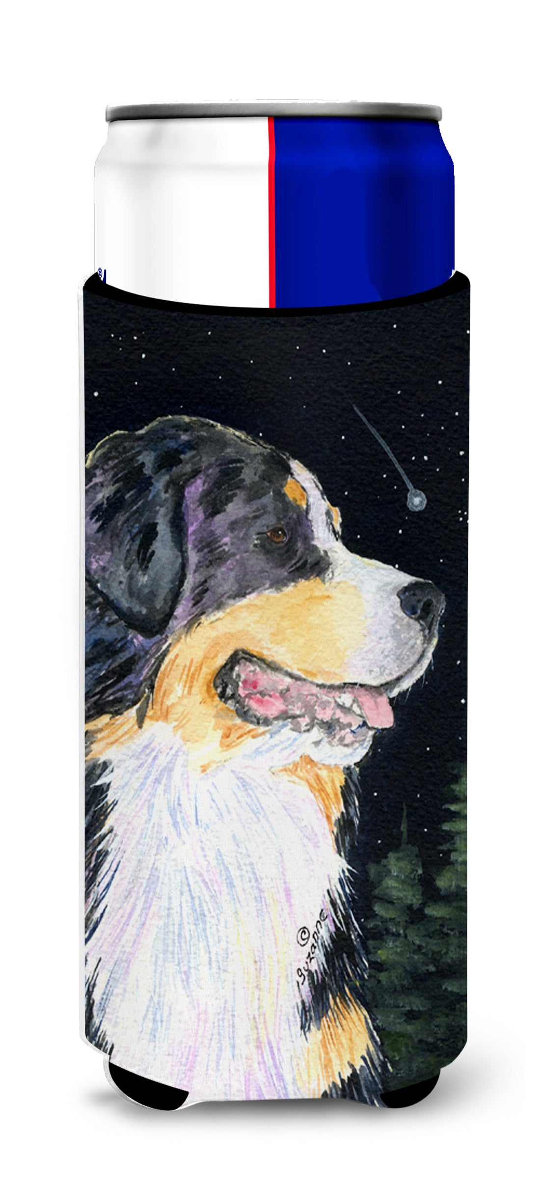 Starry Night Bernese Mountain Dog Ultra Beverage Isolateurs pour canettes minces SS8512MUK