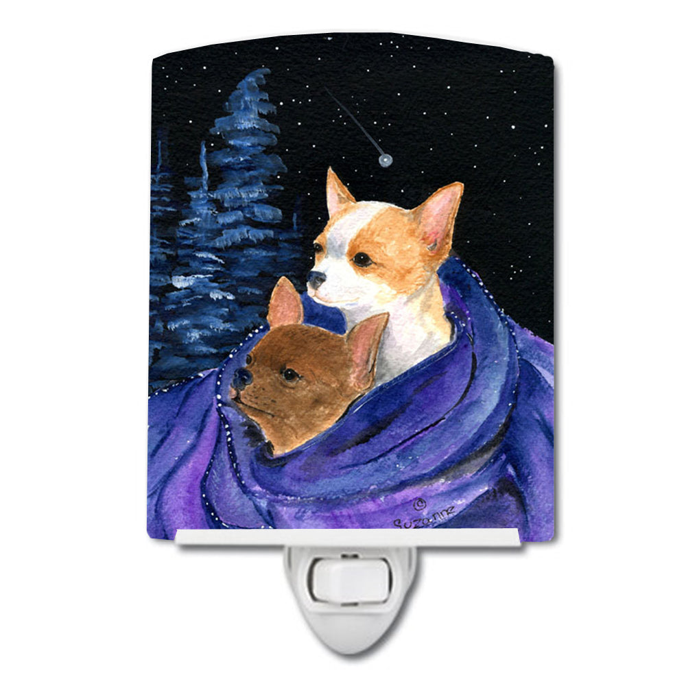 Starry Night Chihuahua Ceramic Night Light SS8513CNL - the-store.com