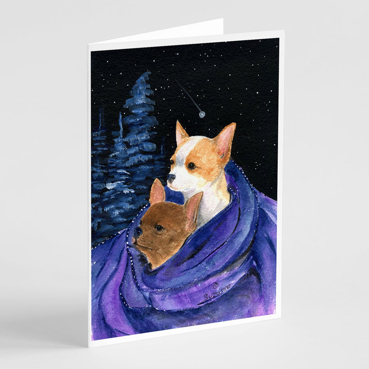 Buy this Starry Night Chihuahua Greeting Cards and Envelopes Pack of 8
