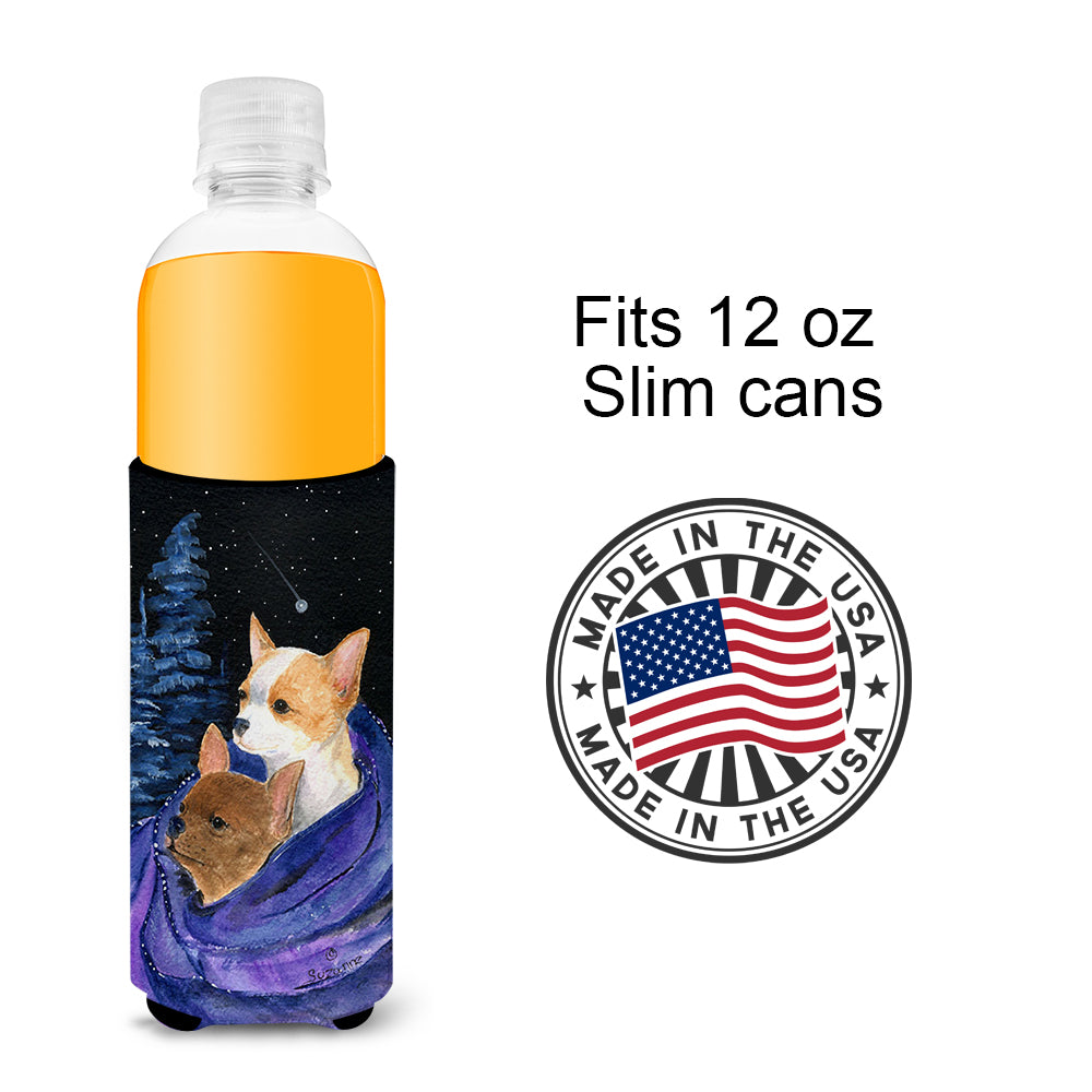 Starry Night Chihuahua Ultra Beverage Insulators for slim cans SS8513MUK.