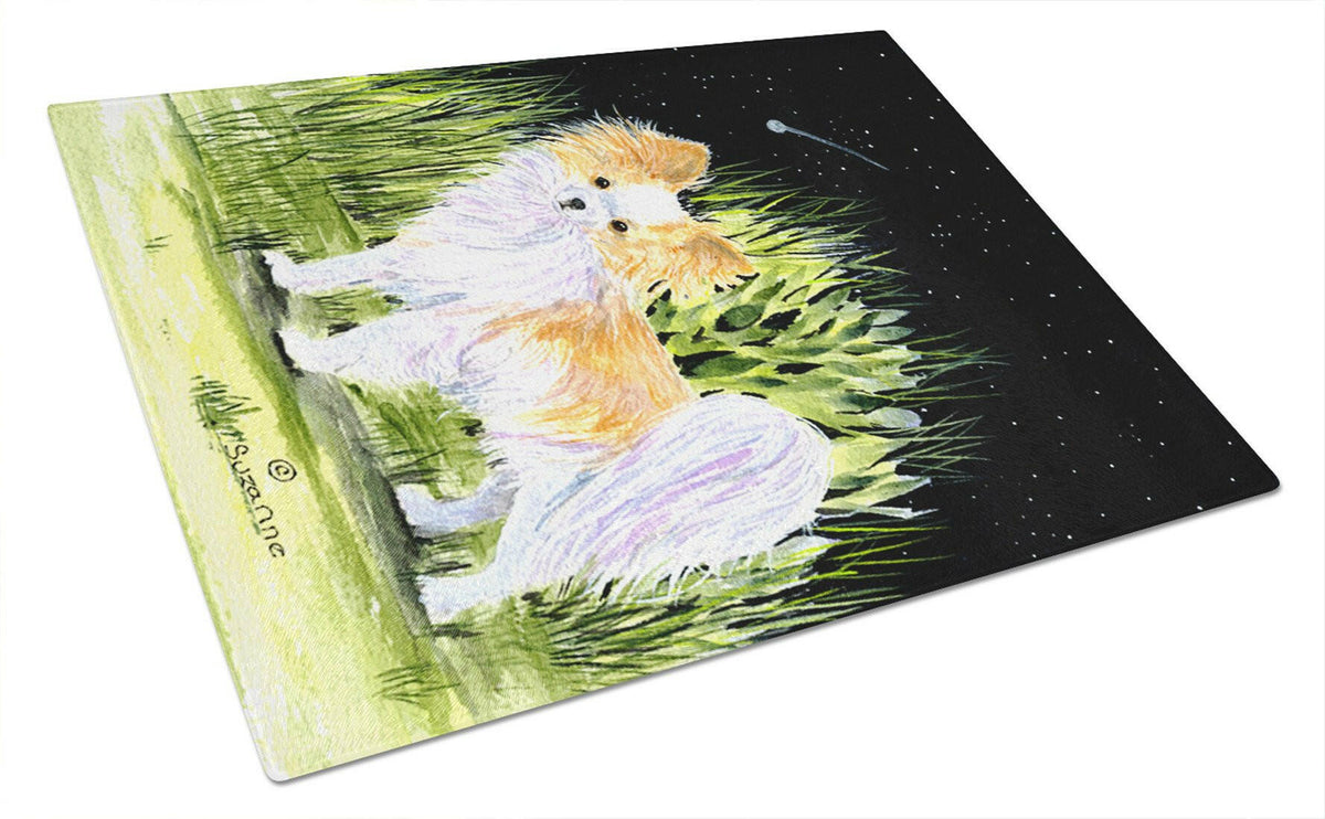 Starry Night Chihuahua Glass Cutting Board Large by Caroline&#39;s Treasures