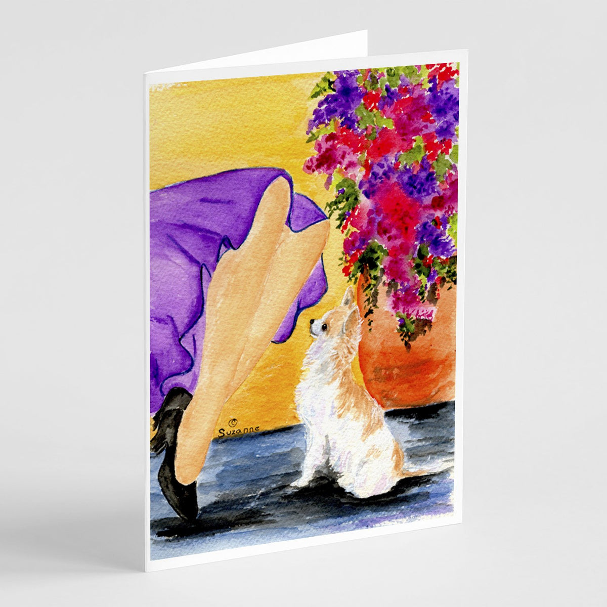 Buy this Lady with her Chihuahua Greeting Cards and Envelopes Pack of 8