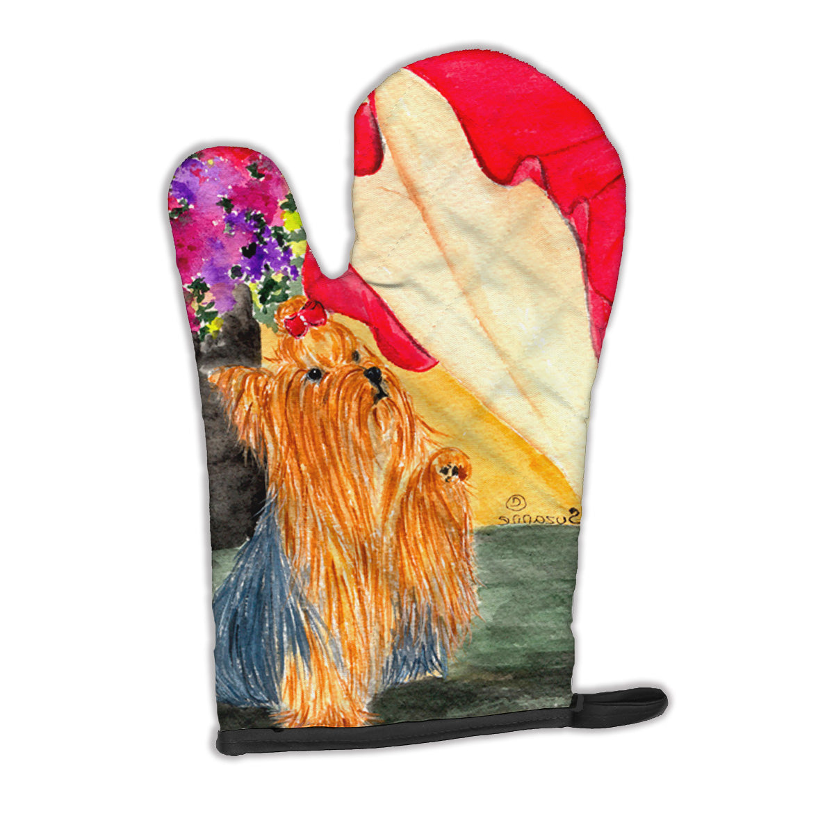 Lady with her Yorkie Oven Mitt SS8522OVMT