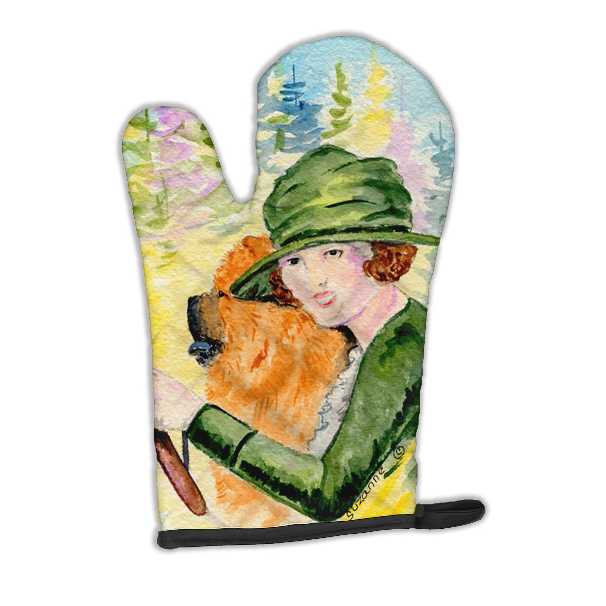 Lady driving with her Chow Chow Oven Mitt SS8527OVMT
