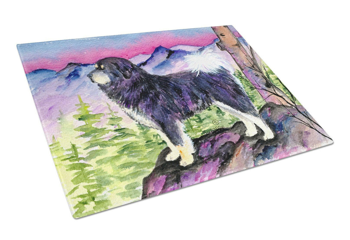 Tibetan Mastiff Glass Cutting Board Large by Caroline&#39;s Treasures