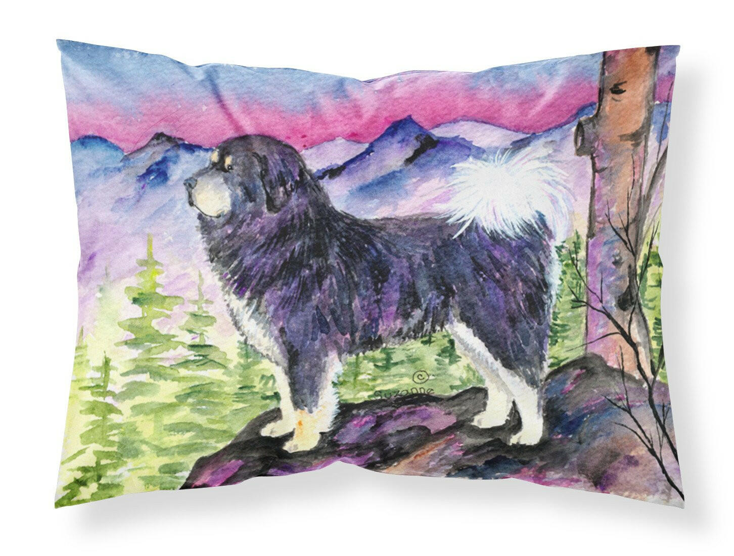 Tibetan Mastiff Moisture wicking Fabric standard pillowcase by Caroline's Treasures