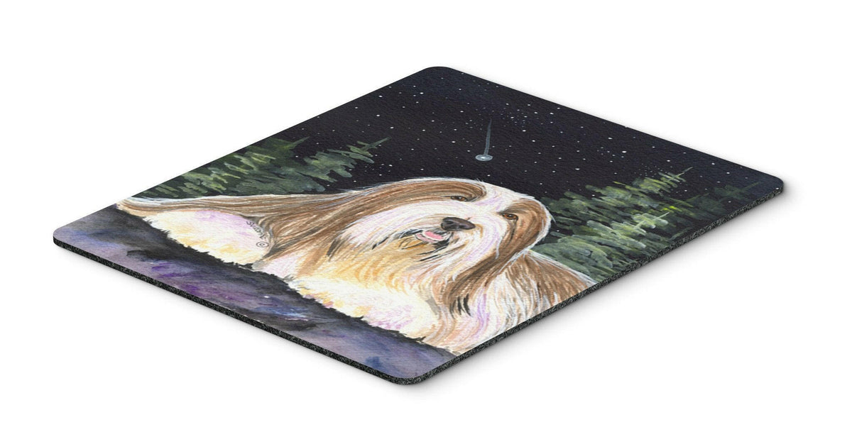 Starry Night Bearded Collie Mouse Pad, Hot Pad or Trivet by Caroline&#39;s Treasures