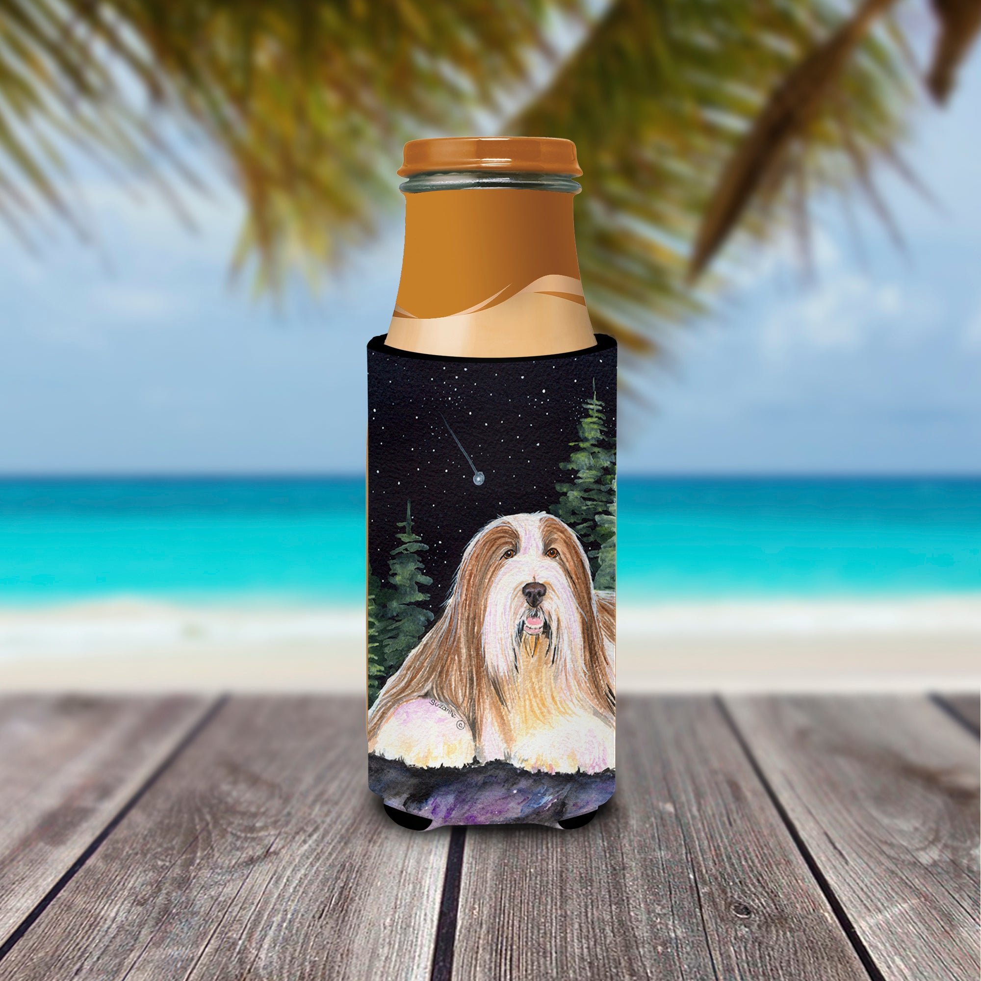 Starry Night Bearded Collie Ultra Beverage Insulators for slim cans SS8529MUK