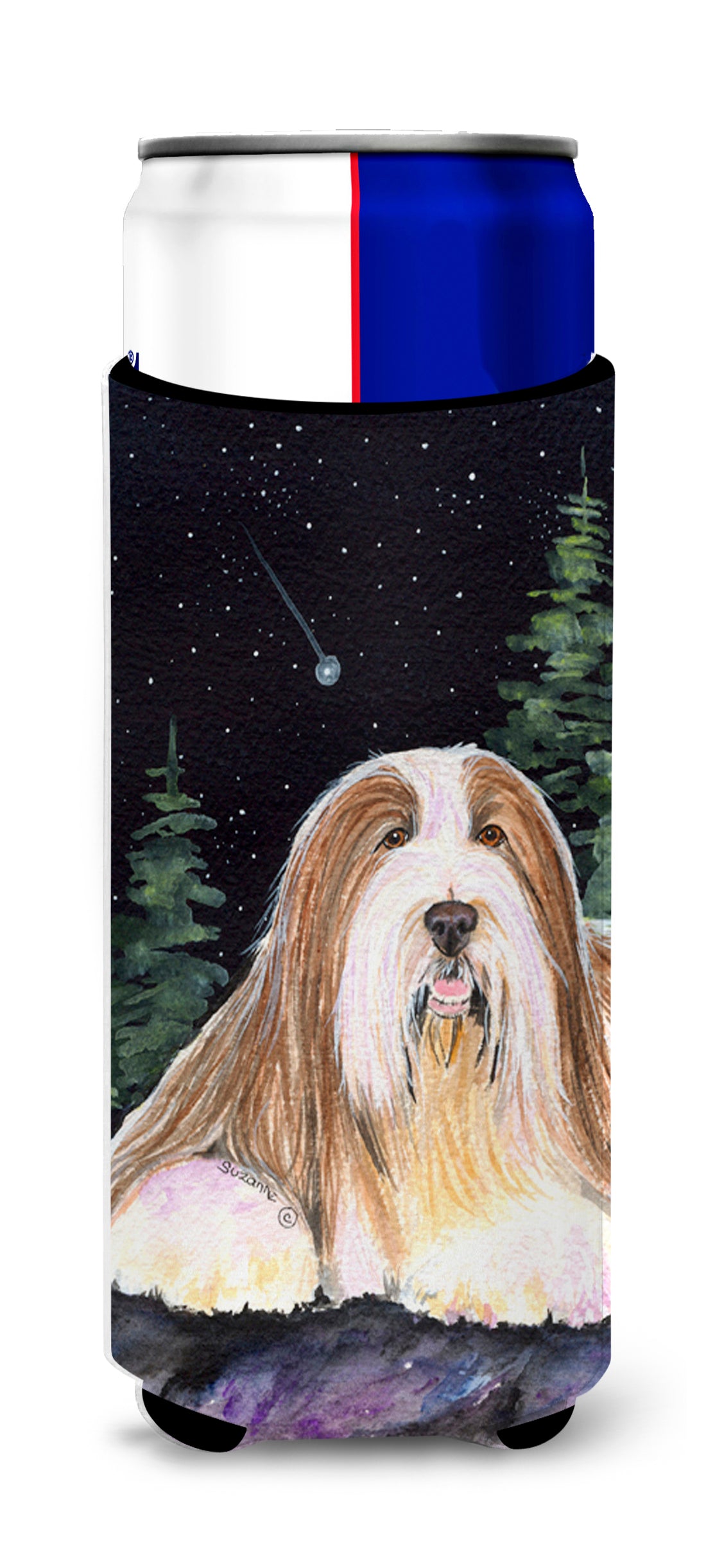 Starry Night Bearded Collie Ultra Beverage Insulators for slim cans SS8529MUK.