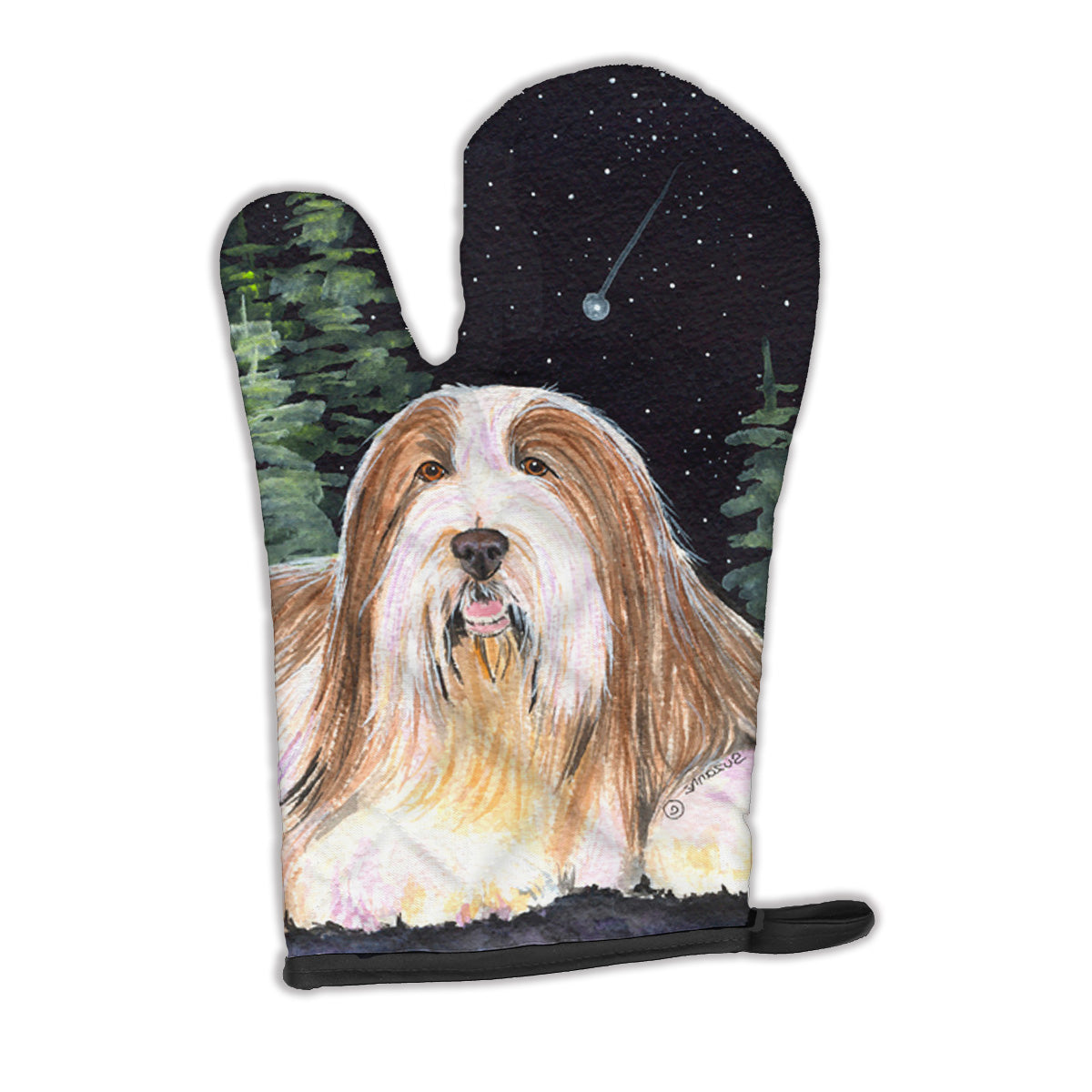 Starry Night Bearded Collie Oven Mitt SS8529OVMT  the-store.com.