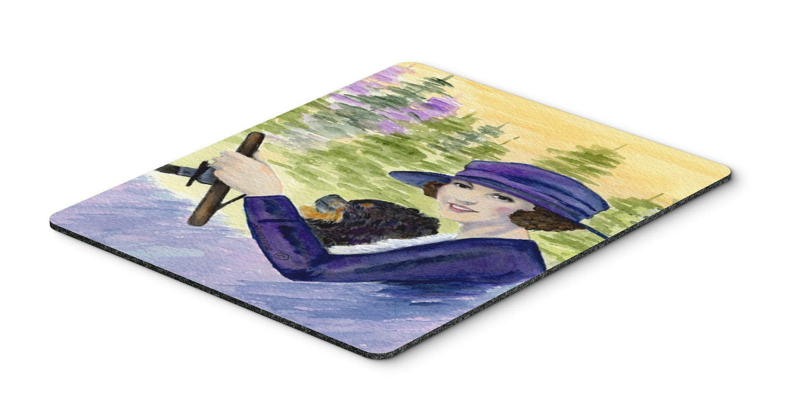 Lady driving with her Pomeranian Mouse Pad, Hot Pad or Trivet by Caroline's Treasures