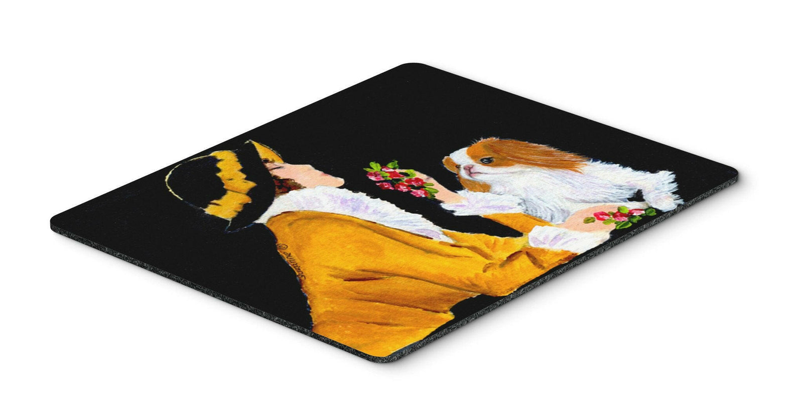 Lady with her Japanese Chin Mouse Pad / Hot Pad / Trivet by Caroline's Treasures