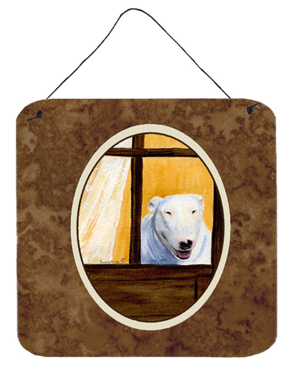 Bull Terrier Aluminium Metal Wall or Door Hanging Prints by Caroline&#39;s Treasures