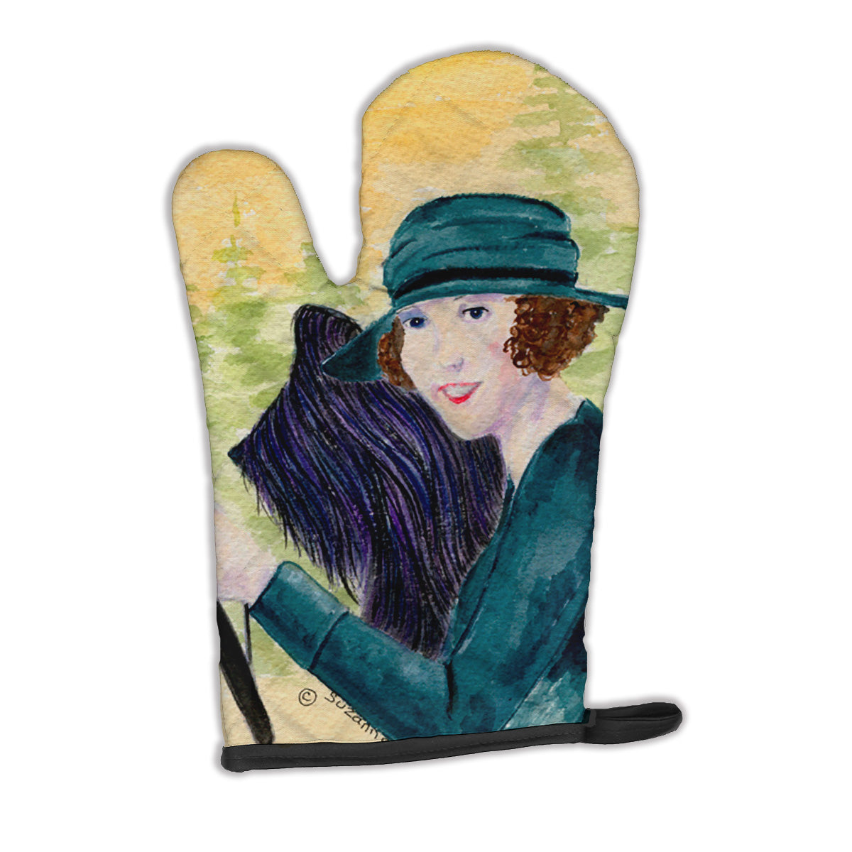 Lady driving with her Briard Oven Mitt SS8549OVMT  the-store.com.
