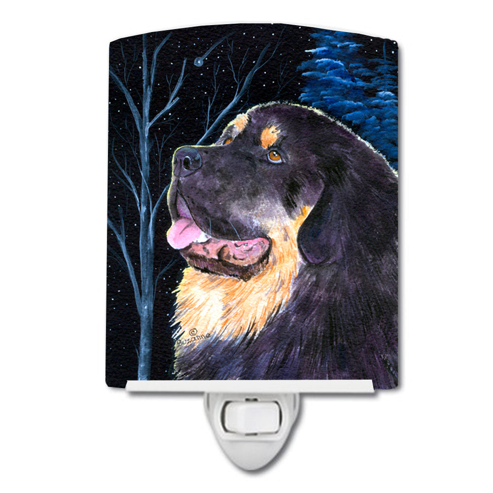 Starry Night Tibetan Mastiff Ceramic Night Light SS8552CNL - the-store.com