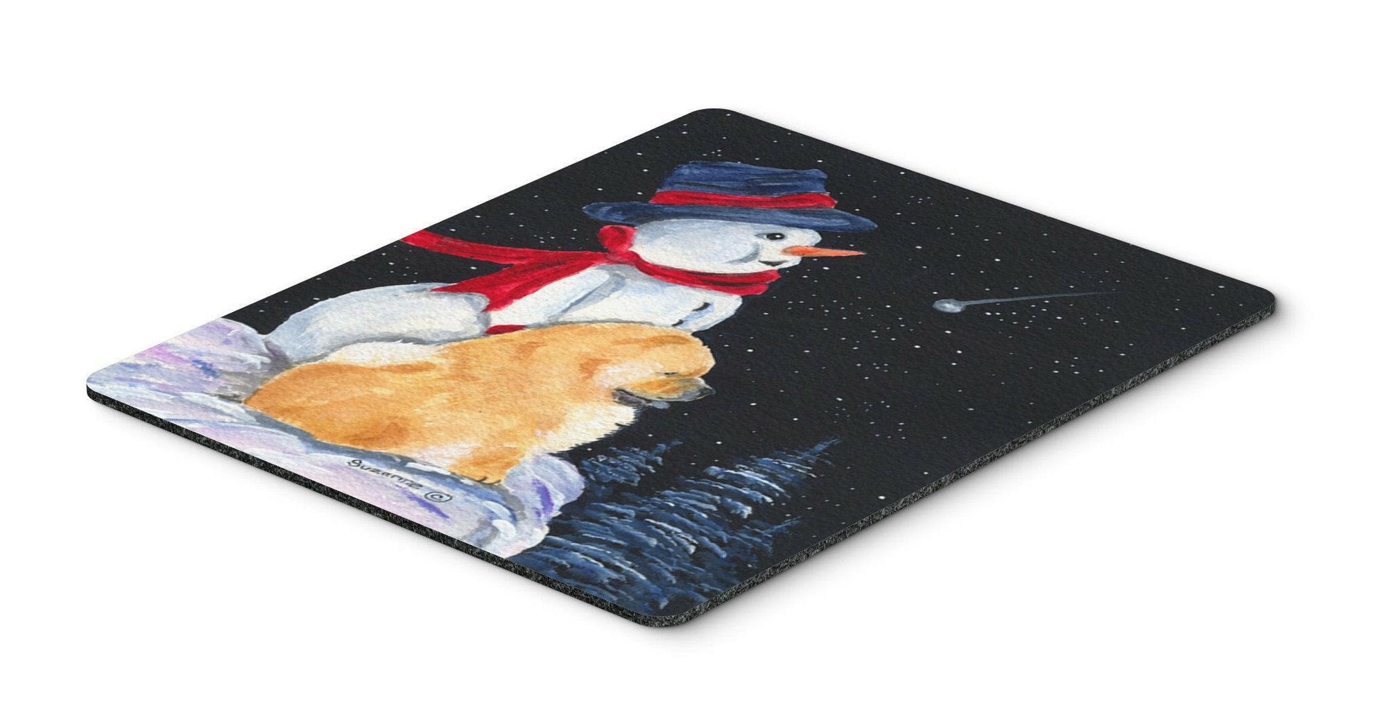 Snowman with Chow Chow Mouse Pad, Hot Pad or Trivet by Caroline's Treasures